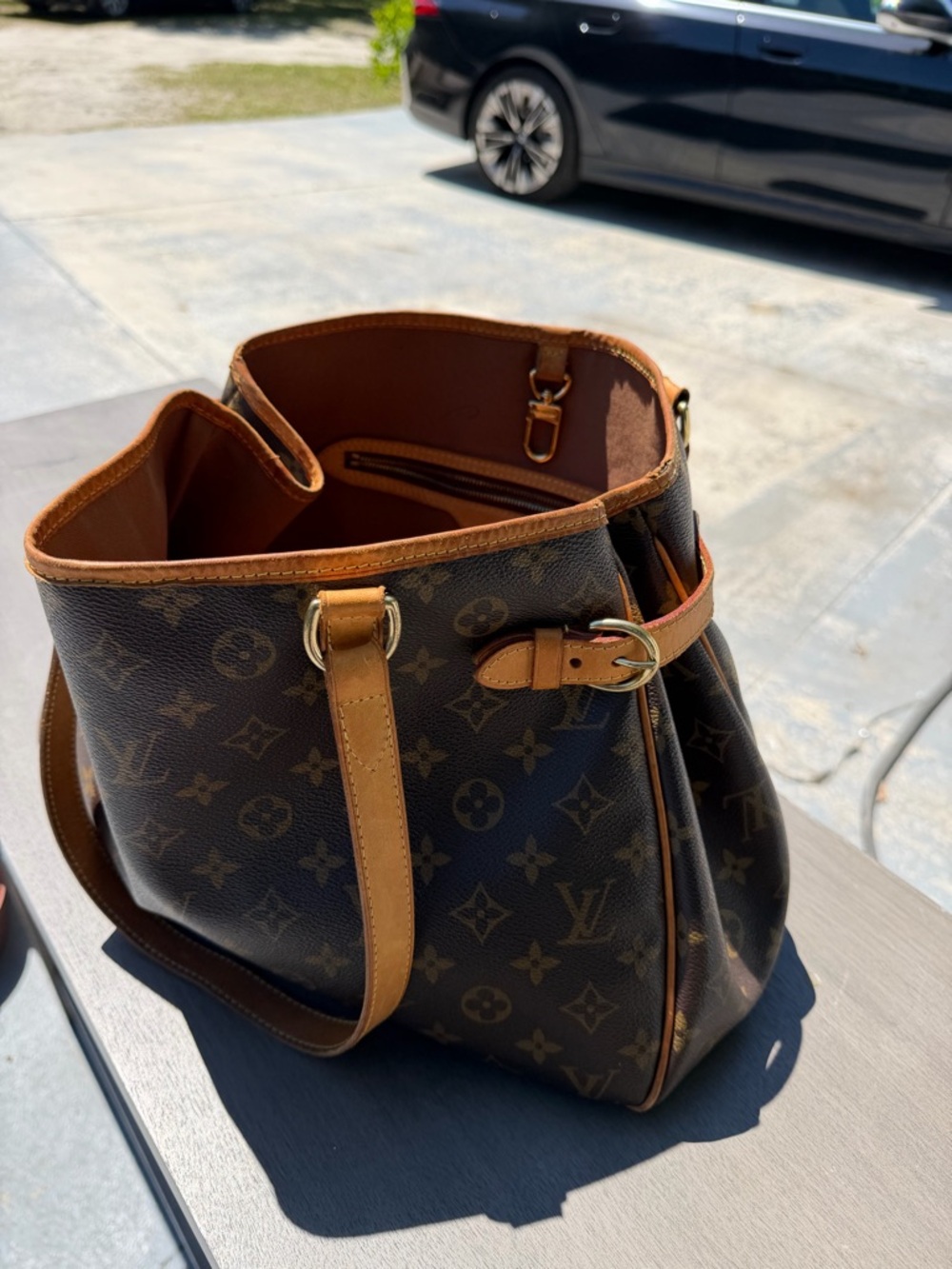 Louis Vuitton Monogram Canvas Shoulder Bag in Brown and Tan - Picture 6 of 6